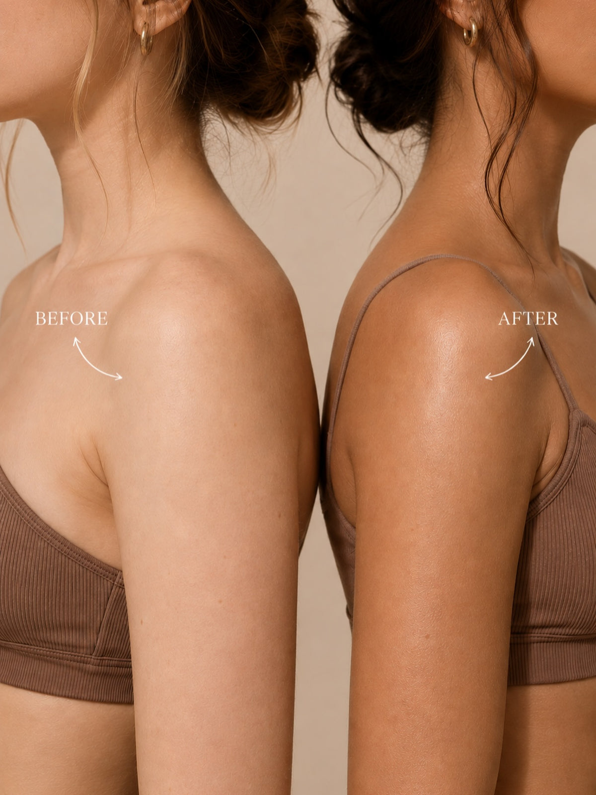Before-and-after comparison shared on the Simply Mae Instagram page